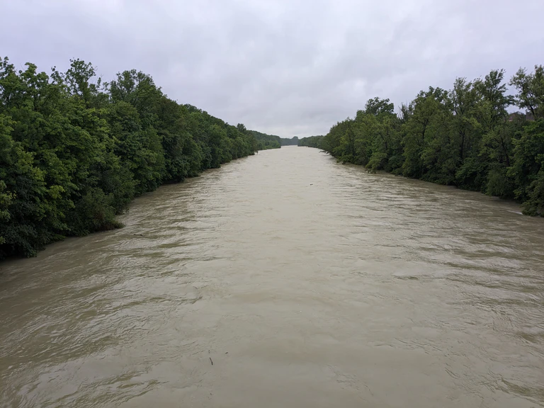Lech, Hochwasser — © Bild: Radio Augsburg